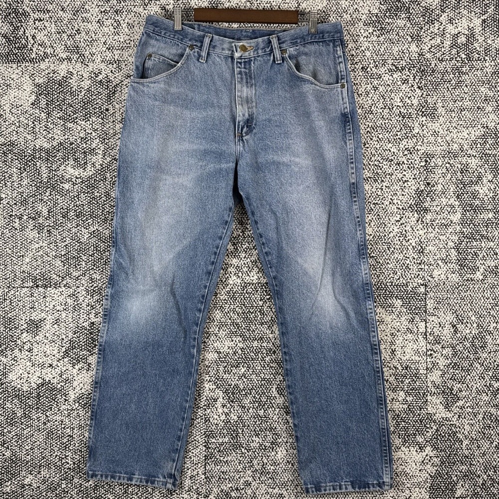 Wrangler Regular Fit Blue Jeans Mens 36 X 30 (Actual 34 X‎ 29)